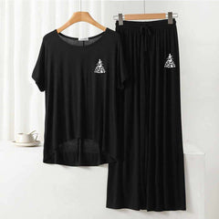 RH-Style Logo-Printed 2-Pcs Lounge And Night Wear Suit. WLW-01