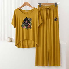 RH-Style Big-Printed 2-Pcs Lounge And Night Wear Suit. WLW-01