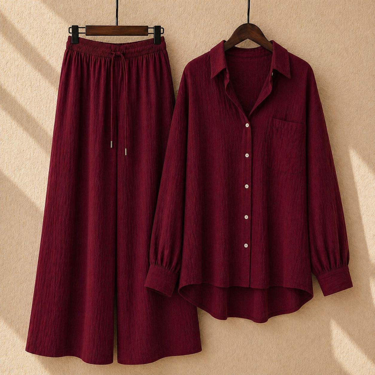 Alenza Western Shirt Style 2-Pcs Stiched Co-Ord Set. V2