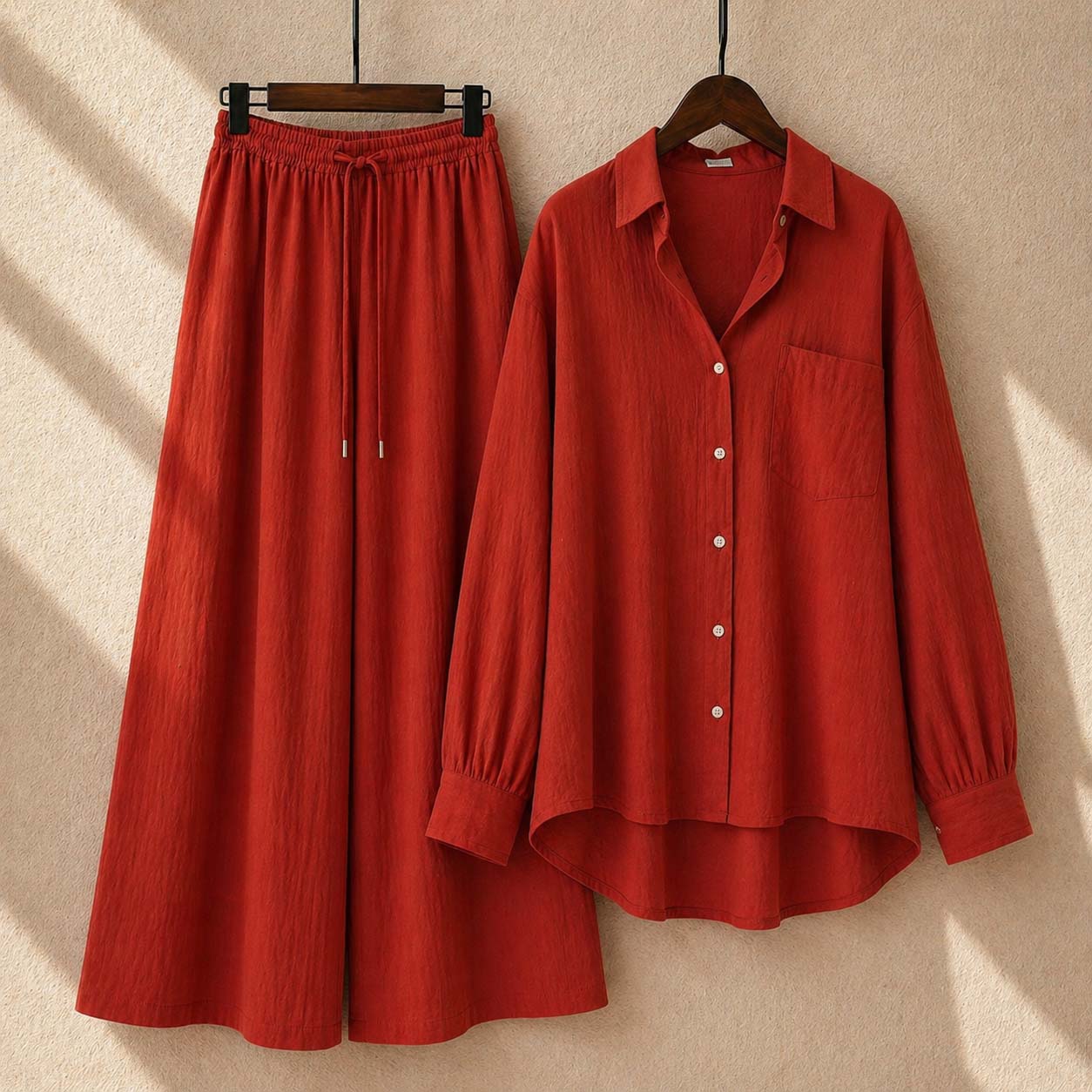 Alenza Western Shirt Style 2-Pcs Stiched Co-Ord Set. V2