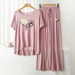 RH-Style Big-Printed 2-Pcs Lounge And Night Wear Suit. WLW-01