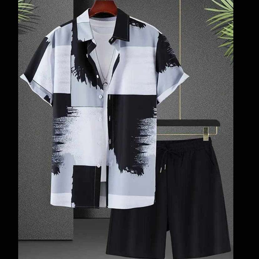 All-Over 3D Printed Premium Quality Dry-Fit 2-Pcs Summer Suit. MS3D-07