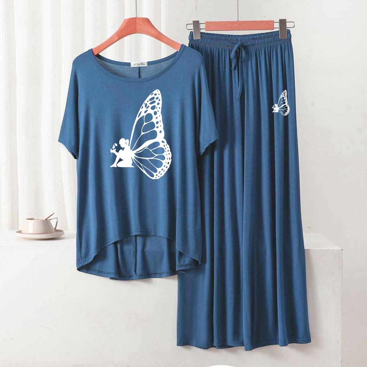 RH-Style Big-Printed 2-Pcs Lounge And Night Wear Suit. WLW-01