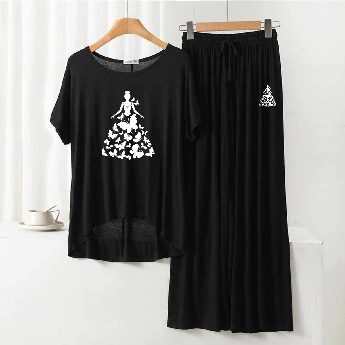 RH-Style Big-Printed 2-Pcs Lounge And Night Wear Suit. WLW-01