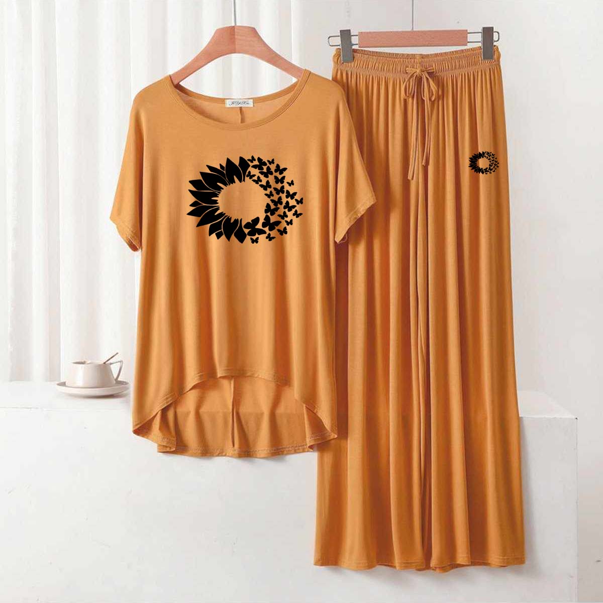 RH-Style Big-Printed 2-Pcs Lounge And Night Wear Suit. WLW-01