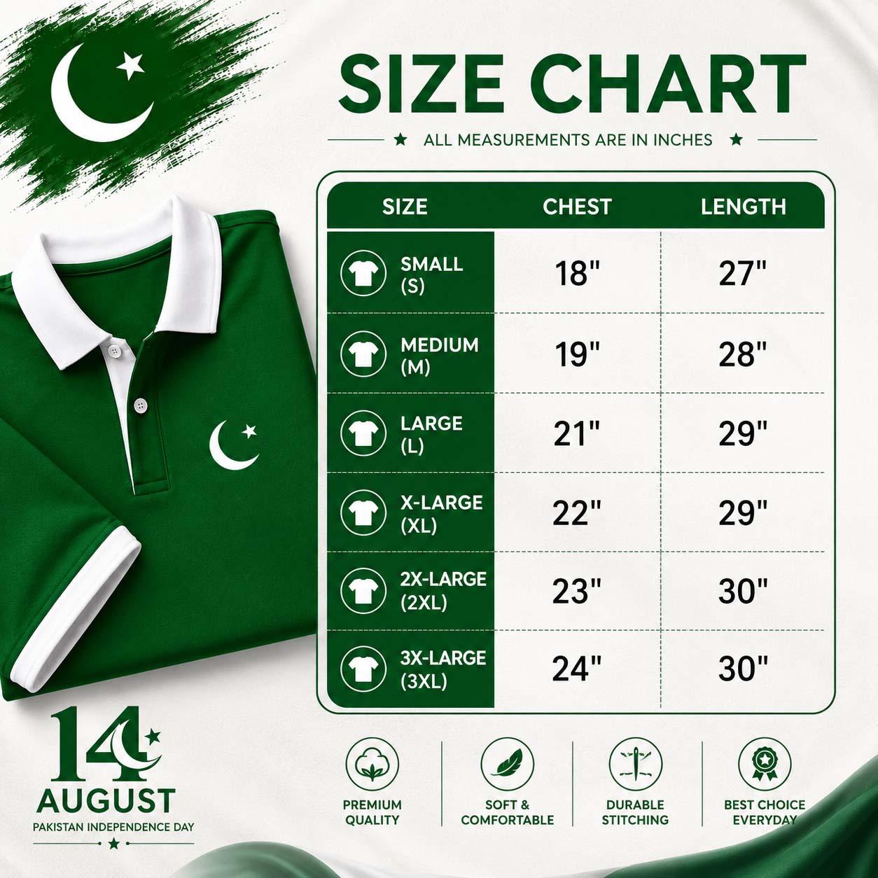 Green Patch-Work Contrast Collar Style CT Logo Printed Azadi Polo Tshirt. A14-01 V2