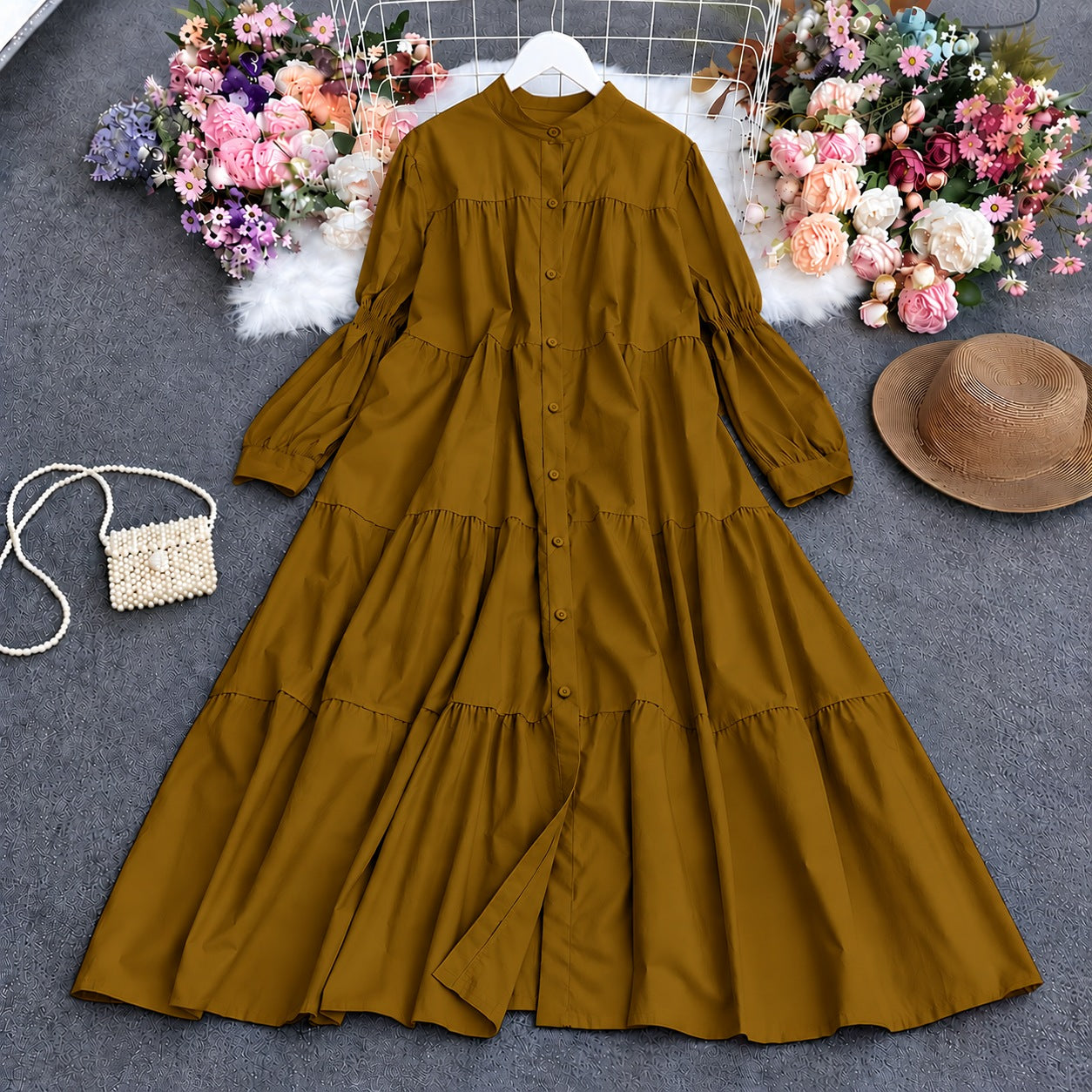 Antalia Western Patch-Work Style Long Frock.