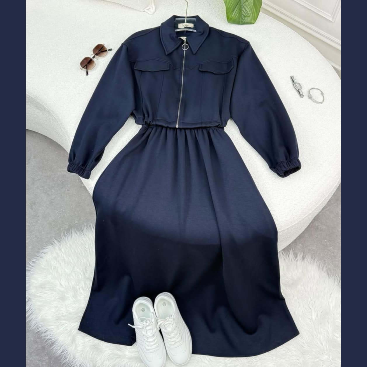 Drop Shoulder Short Jacket Maxi Style 2-Pcs Winter Co-Ord Set. WWTS-15 V2